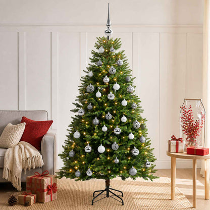 vidaXL Artificial Christmas Tree with Bauble 150 cm 150 LEDs