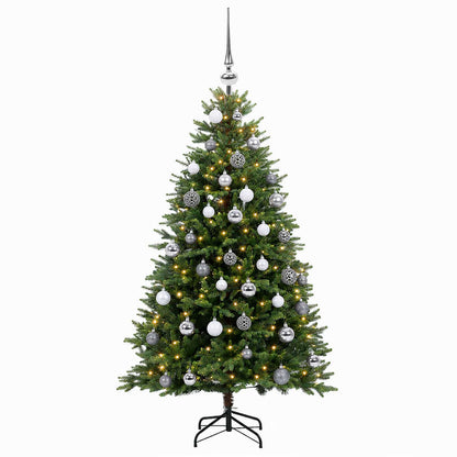 vidaXL Artificial Christmas Tree with Bauble 150 cm 150 LEDs