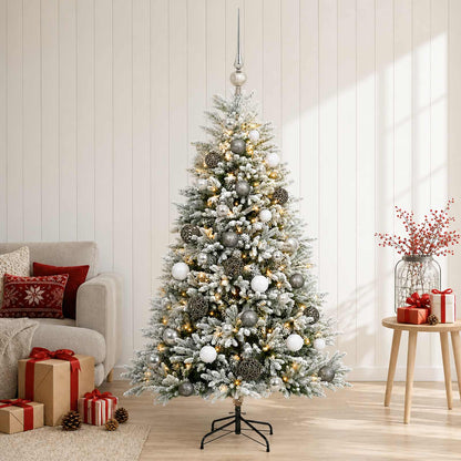 vidaXL Artificial Christmas Tree with Bauble 120 cm 150 LEDs