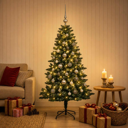 vidaXL Artificial Christmas Tree with Bauble 150 cm 150 LEDs