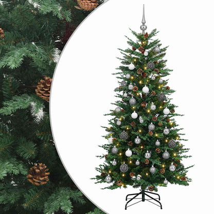 vidaXL Artificial Hinged Christmas Tree 150 cm 150 LEDs Warm White