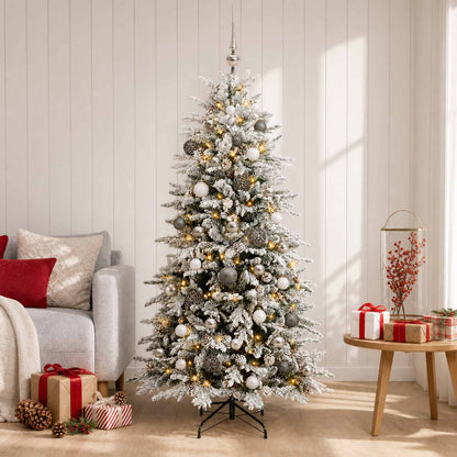 vidaXL Artificial Christmas Tree with Bauble 120 cm 150 LEDs