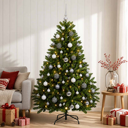 vidaXL Light Green Artificial Christmas Tree with Baubles 180 cm