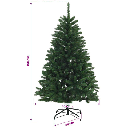 vidaXL Artificial Christmas Tree Mid-green with Ornament 150 cm