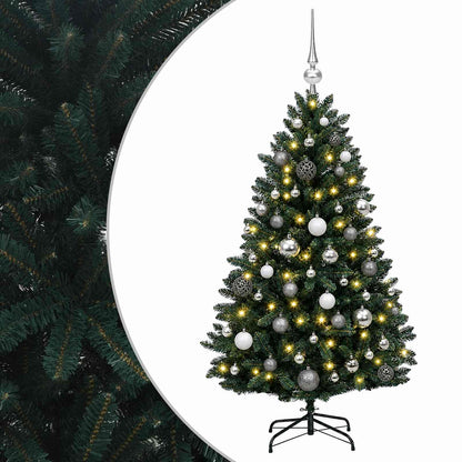 vidaXL Artificial Christmas Tree, Dark Green, with Baubles 150 cm