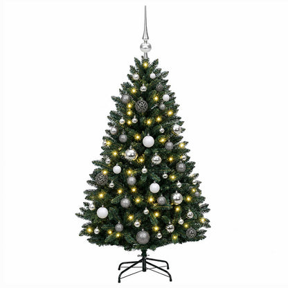 vidaXL Artificial Christmas Tree, Dark Green, with Baubles 150 cm