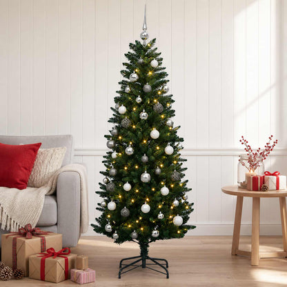 vidaXL Artificial Christmas Tree with Bauble 150 cm 150 LEDs
