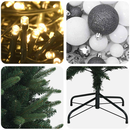 vidaXL Artificial Christmas Tree with Bauble 150 cm 150 LEDs