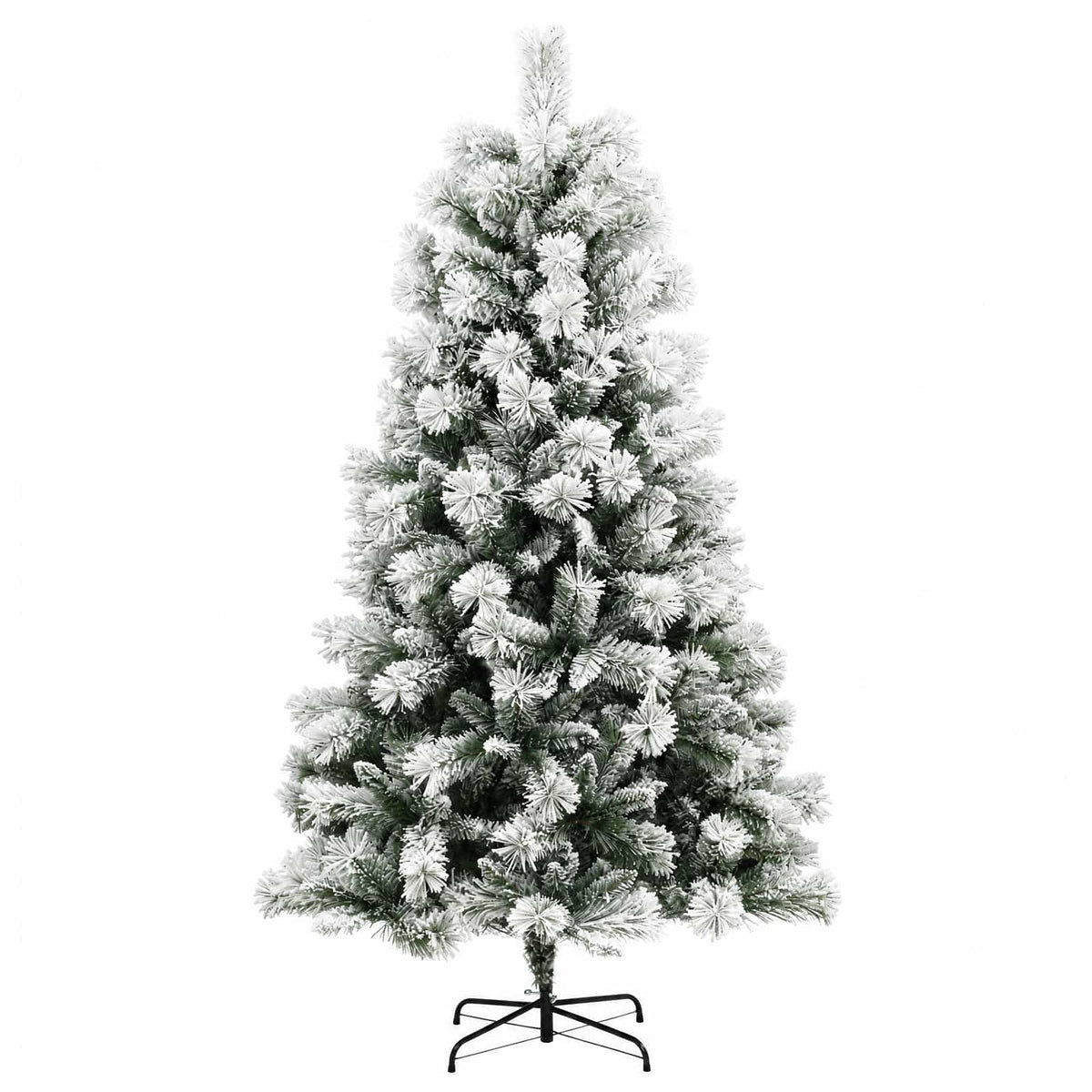 vidaXL Artificial Hinged Christmas Tree with Baubles 150 cm 150 LEDs