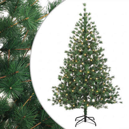 vidaXL Artificial Hinged Christmas Tree 180 cm 300 LEDs Warm White