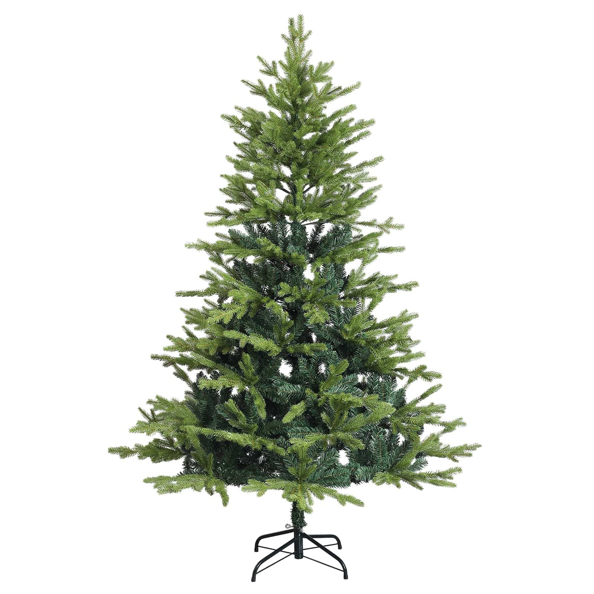 vidaXL Artificial Hinged Christmas Tree 210 cm 300 LEDs Warm White