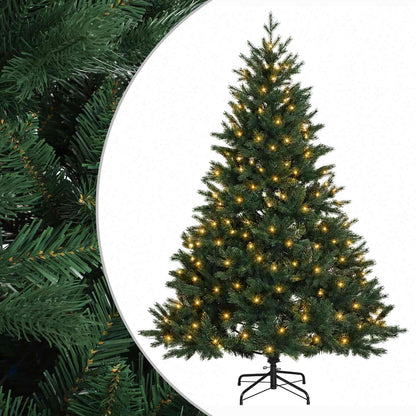 vidaXL Artificial Hinged Christmas Tree 180 cm 300 LEDs Warm White