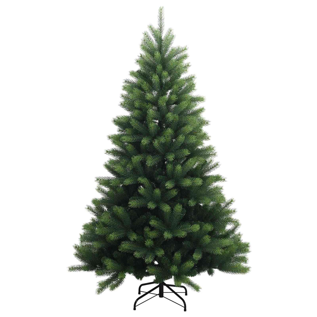 vidaXL Artificial Hinged Christmas Tree 210 cm 300 LEDs Warm White