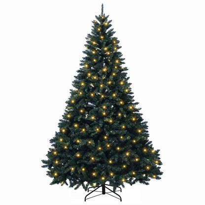 vidaXL Artificial Hinged Christmas Tree 180 cm 300 LEDs Warm White