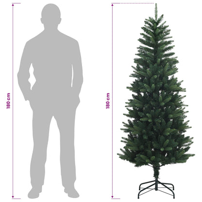 vidaXL Artificial Hinged Christmas Tree 180 cm 300 LEDs Warm White