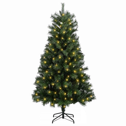 vidaXL Artificial Hinged Christmas Tree 180 cm 300 LEDs Warm White