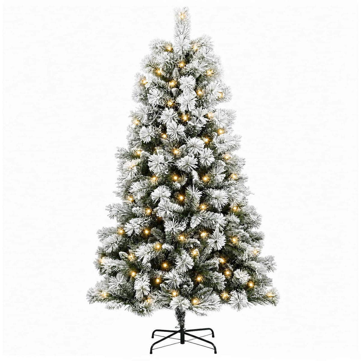 vidaXL Artificial Hinged Christmas Tree 240 cm 300 LEDs Warm White