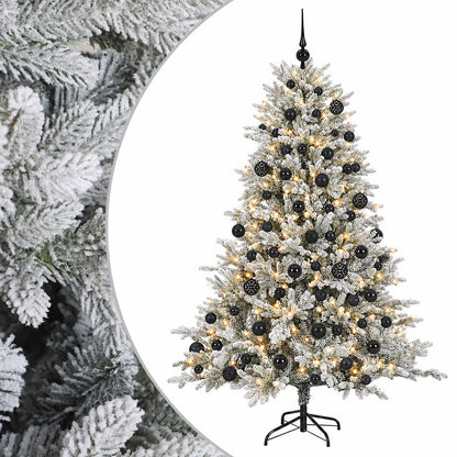 vidaXL Artificial Christmas Tree with Bauble 210 cm 300 LEDs