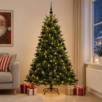 vidaXL Artificial Christmas Tree with Bauble 240 cm 300 LEDs