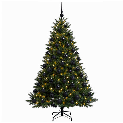 vidaXL Artificial Christmas Tree with Bauble 240 cm 300 LEDs