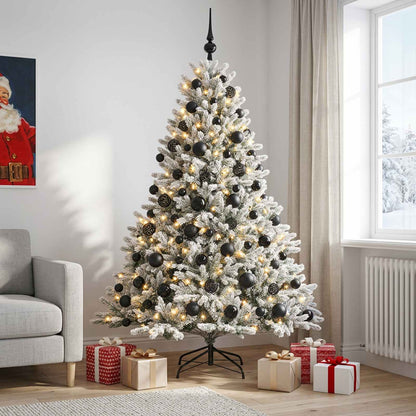 vidaXL Artificial Christmas Tree with Bauble 210 cm 300 LEDs