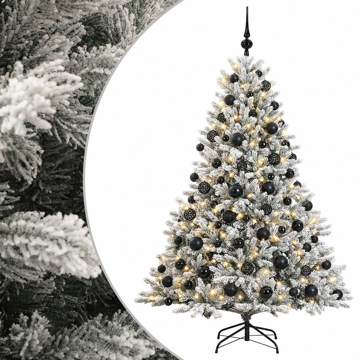 vidaXL Artificial Christmas Tree with Bauble 180 cm 300 LEDs