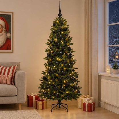 vidaXL Artificial Christmas Tree with Bauble 240 cm 300 LEDs