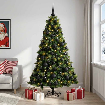 vidaXL Artificial Christmas Tree with Bauble 210 cm 300 LEDs
