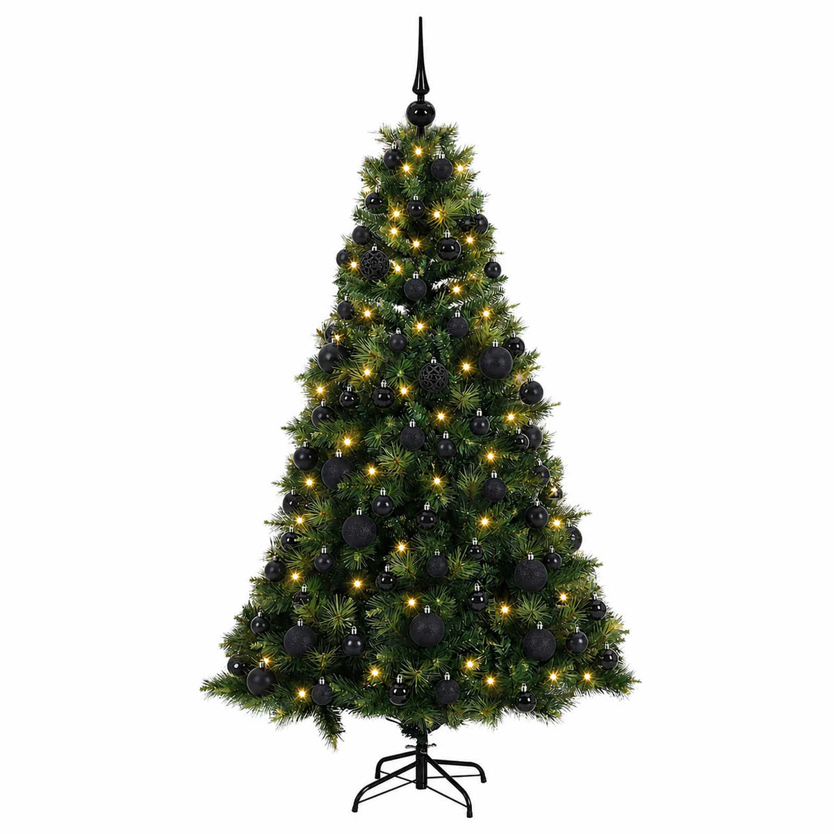 vidaXL Artificial Christmas Tree with Bauble 210 cm 300 LEDs
