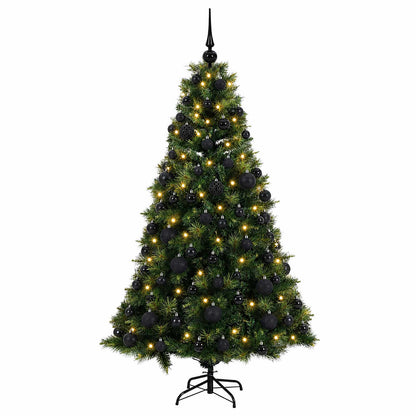 vidaXL Artificial Christmas Tree with Bauble 210 cm 300 LEDs