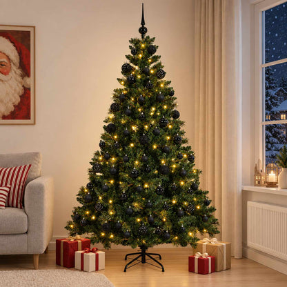 vidaXL Artificial Christmas Tree with Bauble 240 cm 300 LEDs