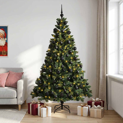 vidaXL Artificial Christmas Tree with Bauble 210 cm 300 LEDs