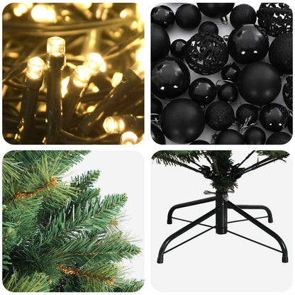 vidaXL Artificial Christmas Tree with Bauble 180 cm 300 LEDs