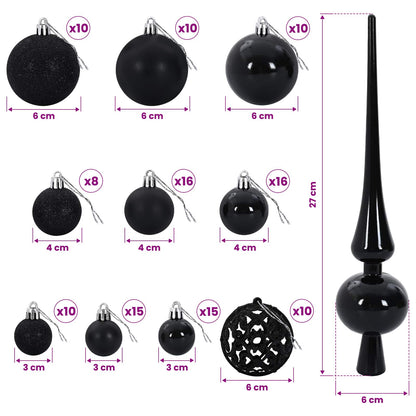 vidaXL Artificial Christmas Tree with Bauble 180 cm 300 LEDs
