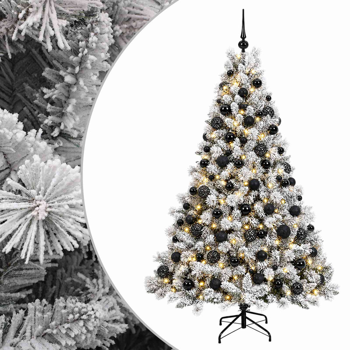 vidaXL Artificial Christmas Tree with Bauble 240 cm 300 LEDs