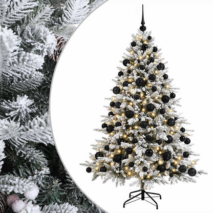 vidaXL Artificial Christmas Tree with Bauble 180 cm 300 LEDs