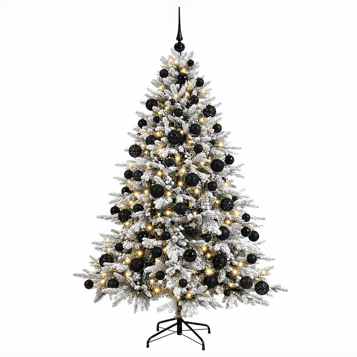 vidaXL Artificial Christmas Tree with Bauble 180 cm 300 LEDs
