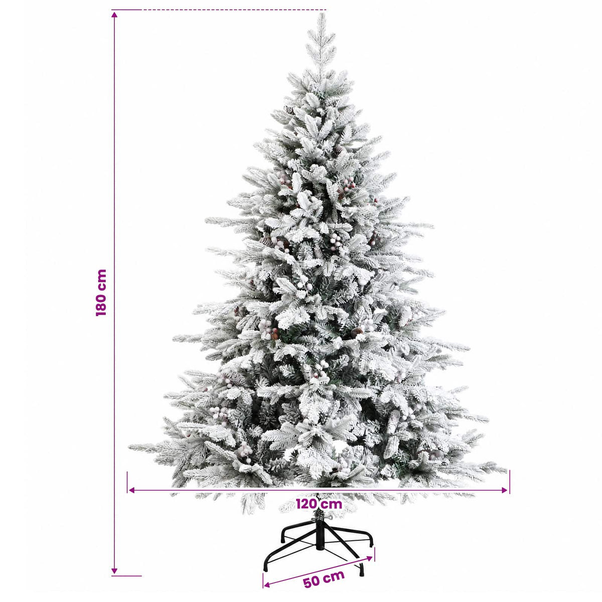 vidaXL Artificial Christmas Tree with Bauble 180 cm 300 LEDs