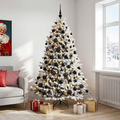 vidaXL Artificial Christmas Tree with Bauble 210 cm 300 LEDs