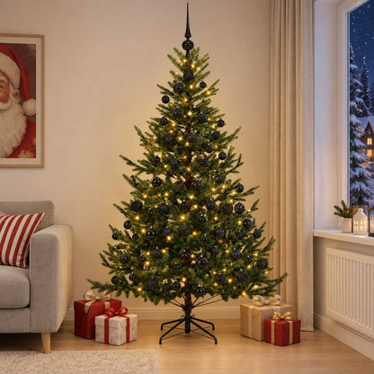 vidaXL Artificial Christmas Tree with Bauble 180 cm 300 LEDs