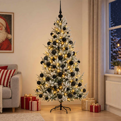 vidaXL Artificial Christmas Tree with Bauble 180 cm 300 LEDs
