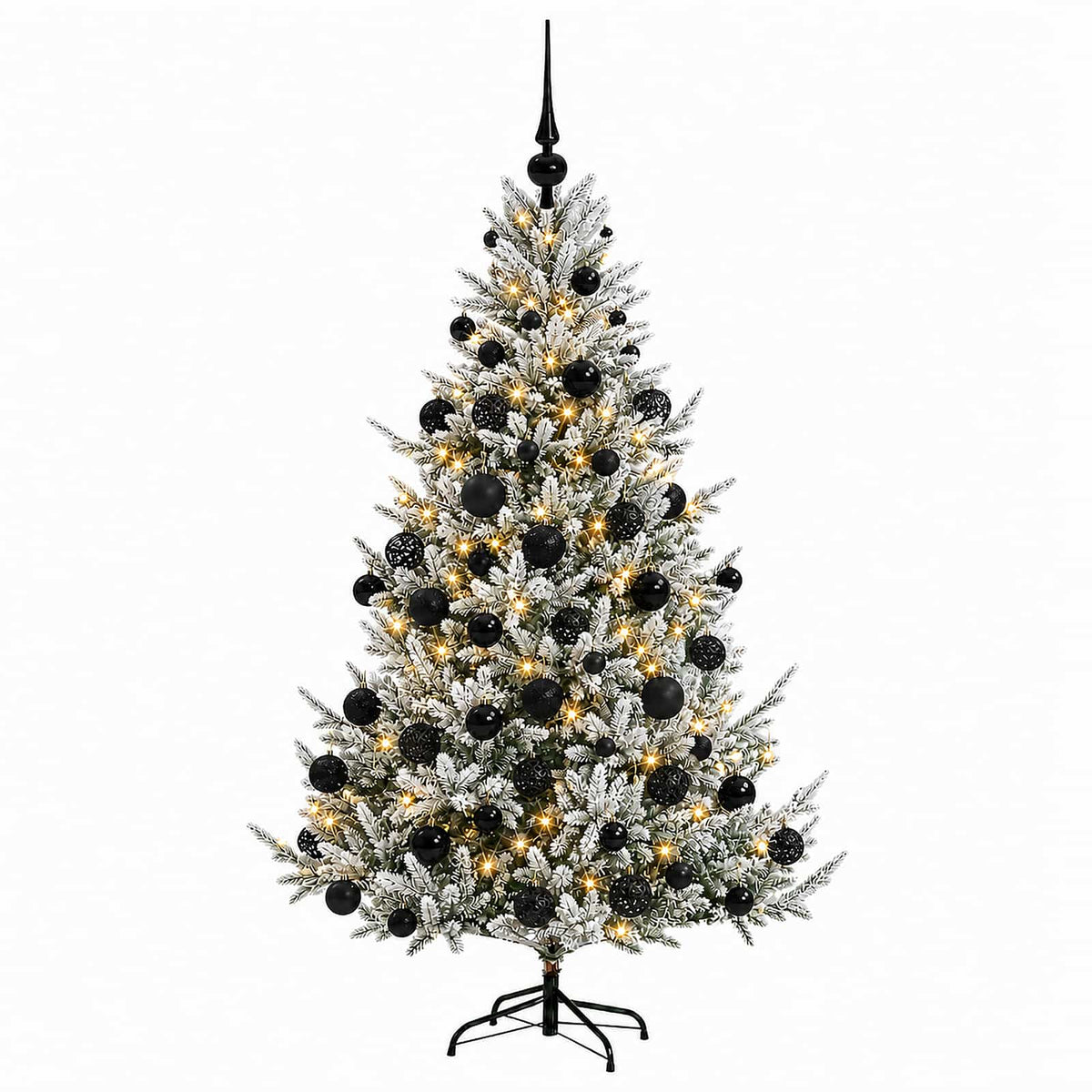 vidaXL Artificial Christmas Tree with Bauble 210 cm 300 LEDs