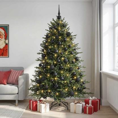 vidaXL Artificial Christmas Tree with Bauble 210 cm 300 LEDs