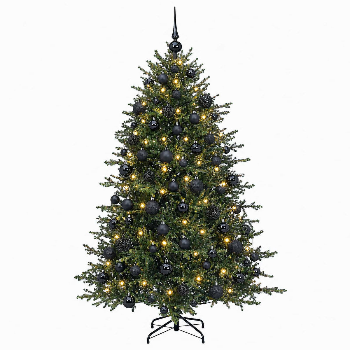 vidaXL Artificial Christmas Tree with Bauble 210 cm 300 LEDs