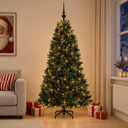 vidaXL Artificial Christmas Tree with Bauble 240 cm 300 LEDs