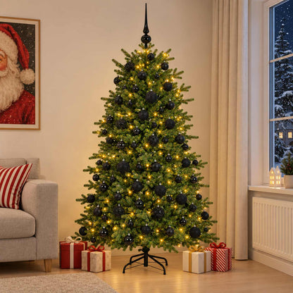 vidaXL Artificial Christmas Tree with Bauble 180 cm 300 LEDs
