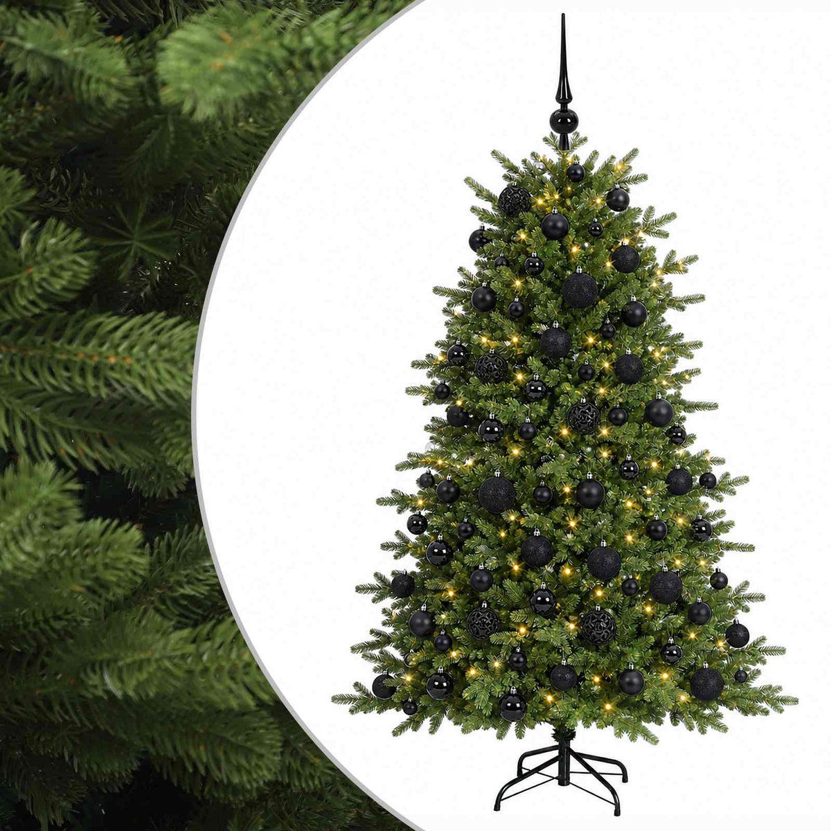vidaXL Artificial Christmas Tree with Bauble 180 cm 300 LEDs