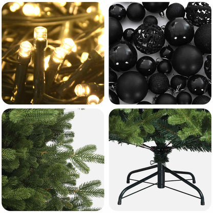 vidaXL Artificial Christmas Tree with Bauble 210 cm 300 LEDs