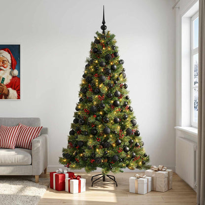 vidaXL Artificial Christmas Tree with Bauble 180 cm 300 LEDs