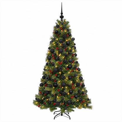vidaXL Artificial Christmas Tree with Bauble 180 cm 300 LEDs